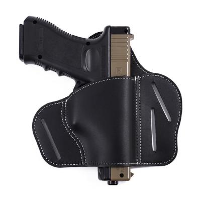 China Hot Selling Custom Premium Water Proof BSCI Real Gun Belt Leather Holster for sale