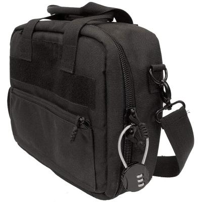 China 600D ISO9001 Polyester Manufacturer Pistol Range Bag Padded Soft Gun Case Lockable Tactical Gun Bag for sale