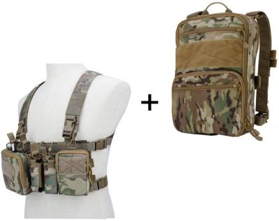 China Custom Multifunctional Game Paintball War Shooting BSCI Airsoft Chest Rig Vest MOLLE Tactical Military Backpack for sale