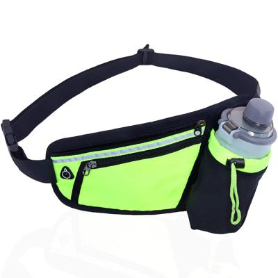 China Durable Running Belt Waist Pack With Water Bottle Holder Thoughtful Fanny Pack With Adjustable Straps Sport Pocket Belt For Joggi Fitness for sale