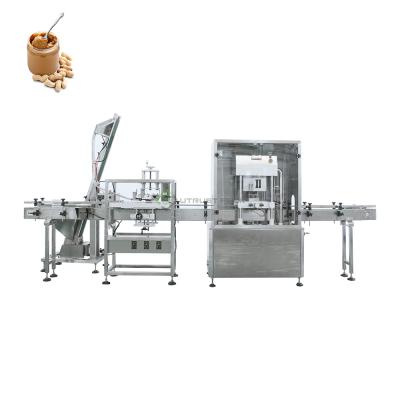 China Food Jar Glass Vacuum Machine Chili Sauce Metal Hook Capping Capping Machine for sale