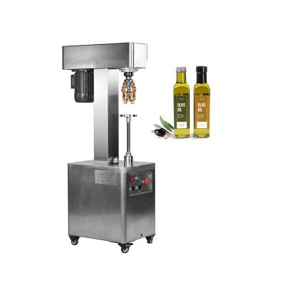 China Food semi automatic aluminum screw ropp sealing capping machine for wine/olive oil glass bottle for sale