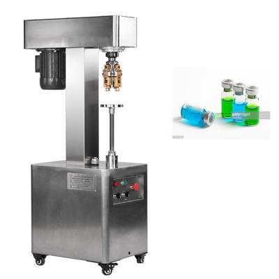 China Semi Automatic Food Manual 13mm Vial Sealing Machine With 10ml Amber Bottle Flip Off Cap for sale