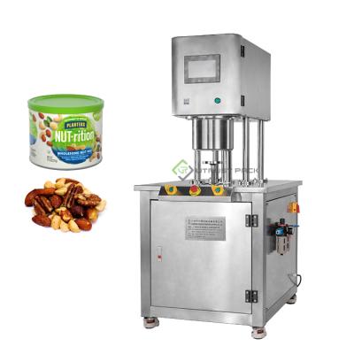 China Manual Food Vacuum Nitrogen Filling Tin Food Canning Machine for sale