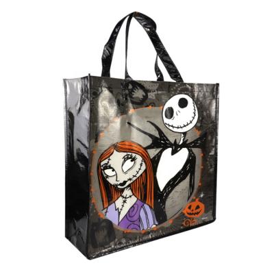 China Eco-friendly Halloween shopping gift bag non woven laminated rpet tote bag recycle custom rpet shopping bag for sale