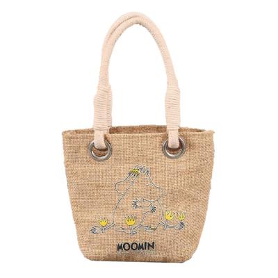 China Custom Eco-Friendly Logo Jute Shopping Bags Eco Hemp Duffle Bag Tote Cute Jute MINI Burlap Gift Jute Bags for sale