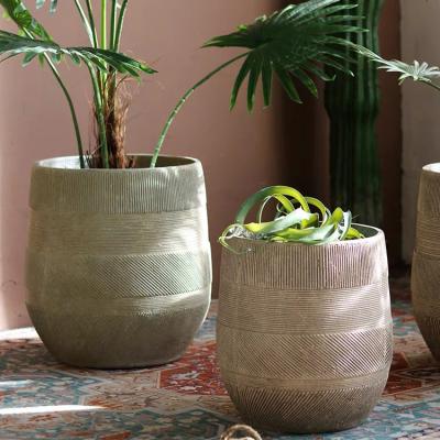 China New Arrival Large Factory Nordic Custom Minimalist Concrete Pots Style Modern Garden Floor Cement Flower Pots for sale