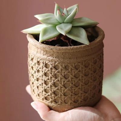 China Mini Cactus Pot Custom Size Matte Home Decorative Succulent Office Balcony Concrete Cement Plant Pots for sale