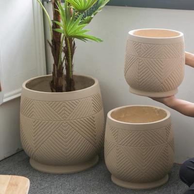 China Minimalist High Quality Large Concrete Garden Planter Molds Large Floor Home Decor Cement Flower Plant Pots For Garden for sale