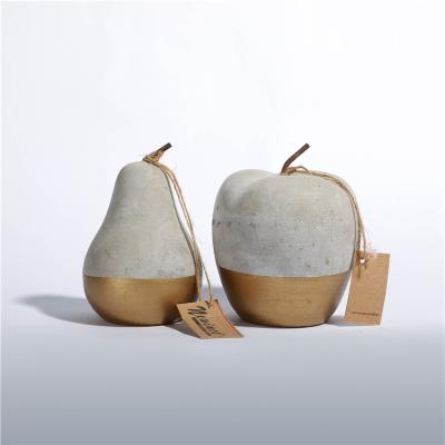 China Best Rustic Selling Modern Creative Fruit Shape Ornament Cement Home Decoration for sale