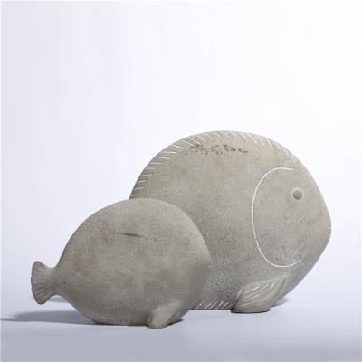 China Western Decorative Fish Shape Hotel Cement Garden Dceroation Style Ornamental Home Decoration Piece for sale