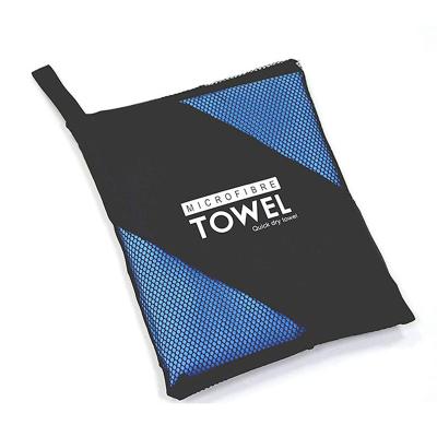 China Wholesale Hypoallergenic Microfiber Travel Towel With Mesh Bag for sale