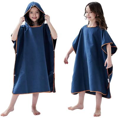 China Quick-Dry Free Lightweight Children's Microfiber Hooded Beach Towel Sand Tablets for sale