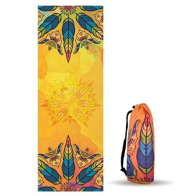 China Compressed Digital Print Customized Design Microfiber Yoga Towel for sale