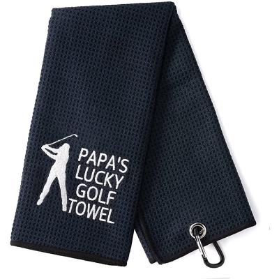 China Golf Viable Towel Custom Waffle Logo for sale