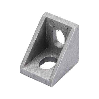 China Metal Part Throughout Corner Brace Fields Aluminum Alloy 2 Hole 90 Degree L Chevron for sale