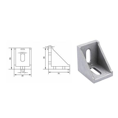 China Metal Part Throughout Metal 2 Hole 90 Degree Aluminum Alloy Corner Brace Sweeps Unique L Chevron for sale