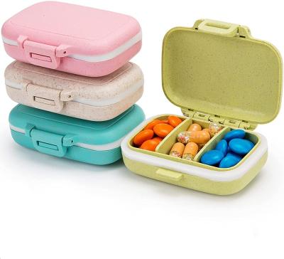 China 3 Case Wheat Straw Small Pill Box Medicine Case for sale