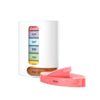 China Popular Stackable ABS+PP Amazon Times 4 A Day Weekly Pill Box With Outer Case Maker for sale