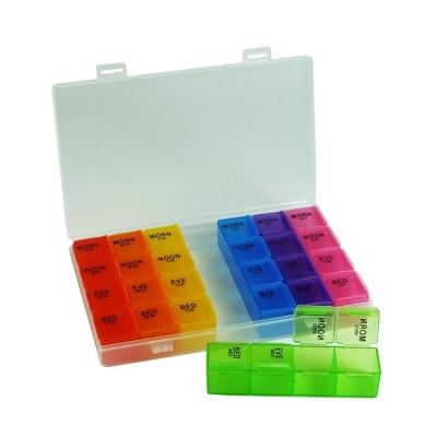 China Multi Day Pill Box Organizer PP Plastic 7 Colored for sale