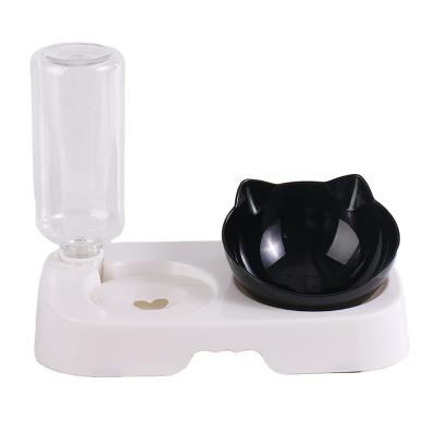 China Automatic Cat Food Bowl Pet Food Overhead Non-slip Elevated Pet Feeding Bowl With Raised Rack for sale