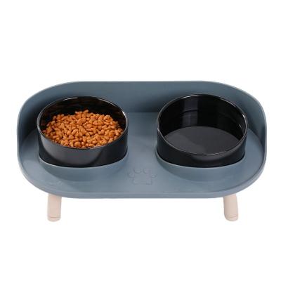 China Slow Removable Adjustable Dog Cat Cat Bowl Automatic Double Pet Driver High Bowl for sale