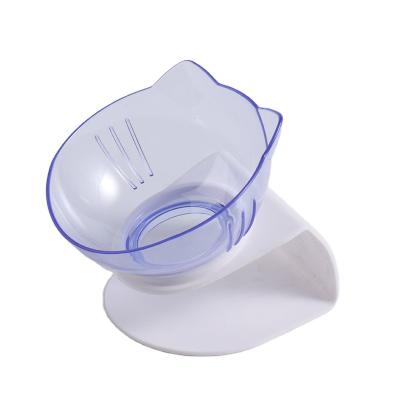 China Single Cat Food Bowl Water Bowl Universal Oblique Automatic Pet Cat and Dog Feeder Bowl Automatic Drinking Supplies for sale