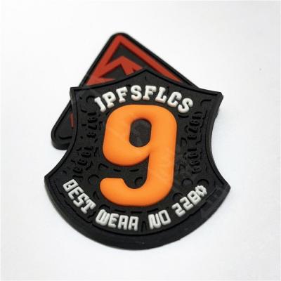 China Logo Patches Soft Rubber Label Soft Rubber Bags Rubber Patches for sale