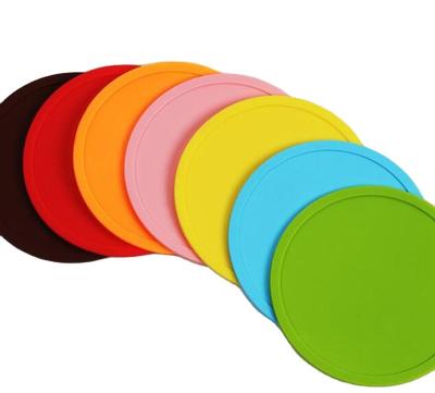 China Sustainable Recycled Rubber Coaster PVC Soft Coaster Mat for sale