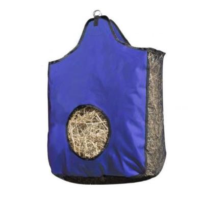 China 600D Polyester With PVC Coating Or 420D Nylon Super Bottom Horse Racing 4 Sided Slow Feed Hay Bag for sale