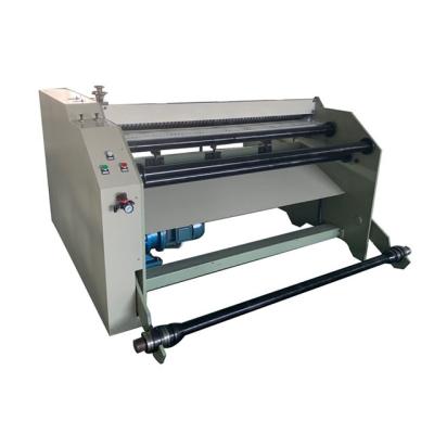 China Small Roll Cutting Machine For Making Fin Disc Jumbo Roll Abrasive Machine Roll Converting Abrasive Cutting Machine for sale