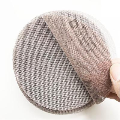 China Metal polishing mirco 150mm mesh abrasive sanding disc p40 sandpaper sandpaper dust protected discs for sale