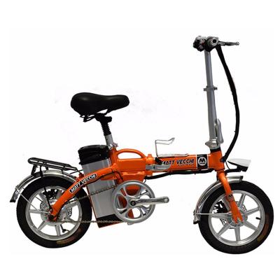 China Steel 48V 250W Mini Folding Electric Bike Kids 14 Inch Rim With Compass for sale