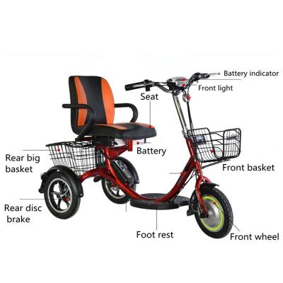 China China low price steel adult electric tricycle for disabled 48 volt best selling for sale