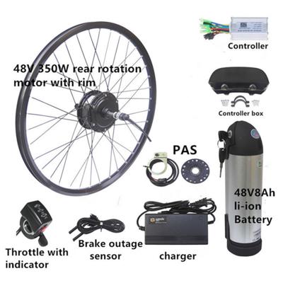 China Aluminum Alloy 48V Rear Drive E Bike Conversion Kit For Casette And Rotate Motor for sale