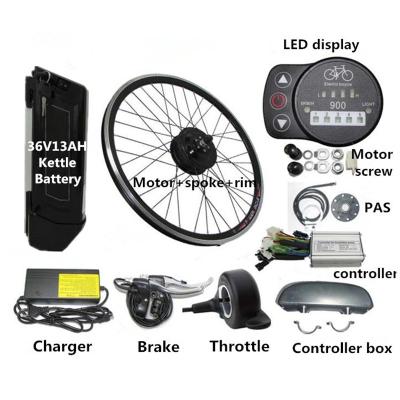 China Cheap Aluminum Alloy Kettle Battery Bike Kit China Best Seller Bicycle Electric Motor Kit for sale