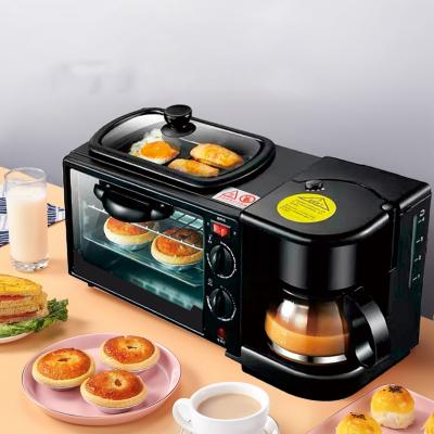 China Wholesale Multifunctional Outdoor Factory Breakfast Machine Home 3 in 1 Automatic Electric Toaster Oven Coffee Maker Bread Multi Function for sale