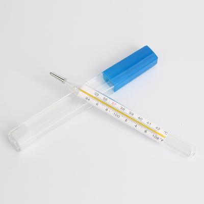 China Mercury Thermometer Glass Oral And Armpit Thermometer Infant LargeTriangular Stick Body Axillary Thermometer for sale