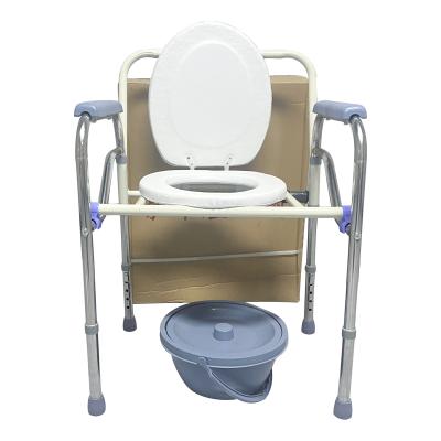 China People With Difficulty In Elder Toilet Potty Chair Disassembly Toilet Bucket Foldable Toilet Walking Chair With Armrest And Backrest for sale