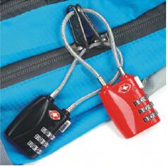 China cable TSA zinc alloy  number lock for sale