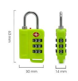 China TSA 3-digit travel bag zinc alloy lock for sale