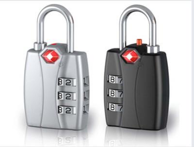 China TSA 3-digit travel bag zinc alloy lock for sale