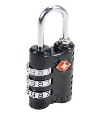 China TSA 3-digit travel bag zinc alloy lock for sale