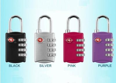 China Zinc Alloy TSA 4-digital  travel lock& Tsa Luggage Lock& rose red Tsa Bag Number Lock for sale