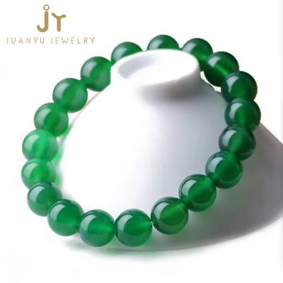 China FASHIONABLE Professional Supplier Handmade Green Agate Stone Beaded Bracelets Women Jewelry for sale