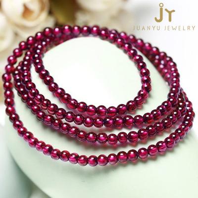 China CLASSIC Natural Women Garnet Beads Bracelets Red Color Gemstone Bracelets Jewelry for sale