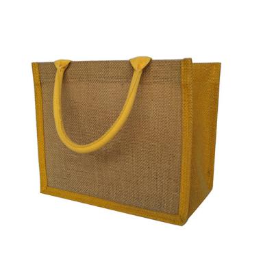 China Reusable No Print 30x12x30cm 380gsm Jute Shopping Bag for sale