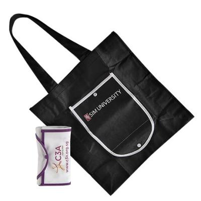 China Zugschnur 120gsm nicht gesponnener Tote Bags CMYK 37x10x37cm zu verkaufen