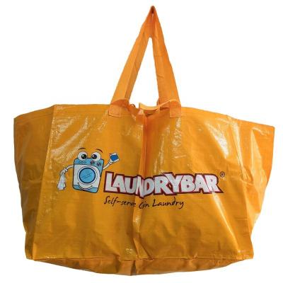 China 100gsm CMYK 2.5x60cm 80x37x20cm Laminated PP Woven Bag for sale