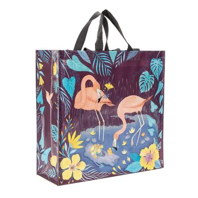 Chine Bopp imprimé 15x38cm 120gsm a stratifié le sac tissé par pp à vendre